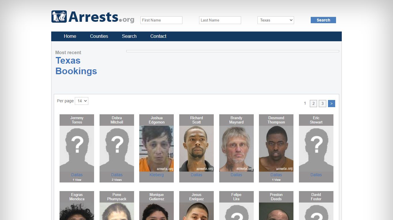 Texas Arrests and Inmate Search